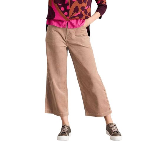 White Stuff Tia Cord Wide Leg Crop Pant